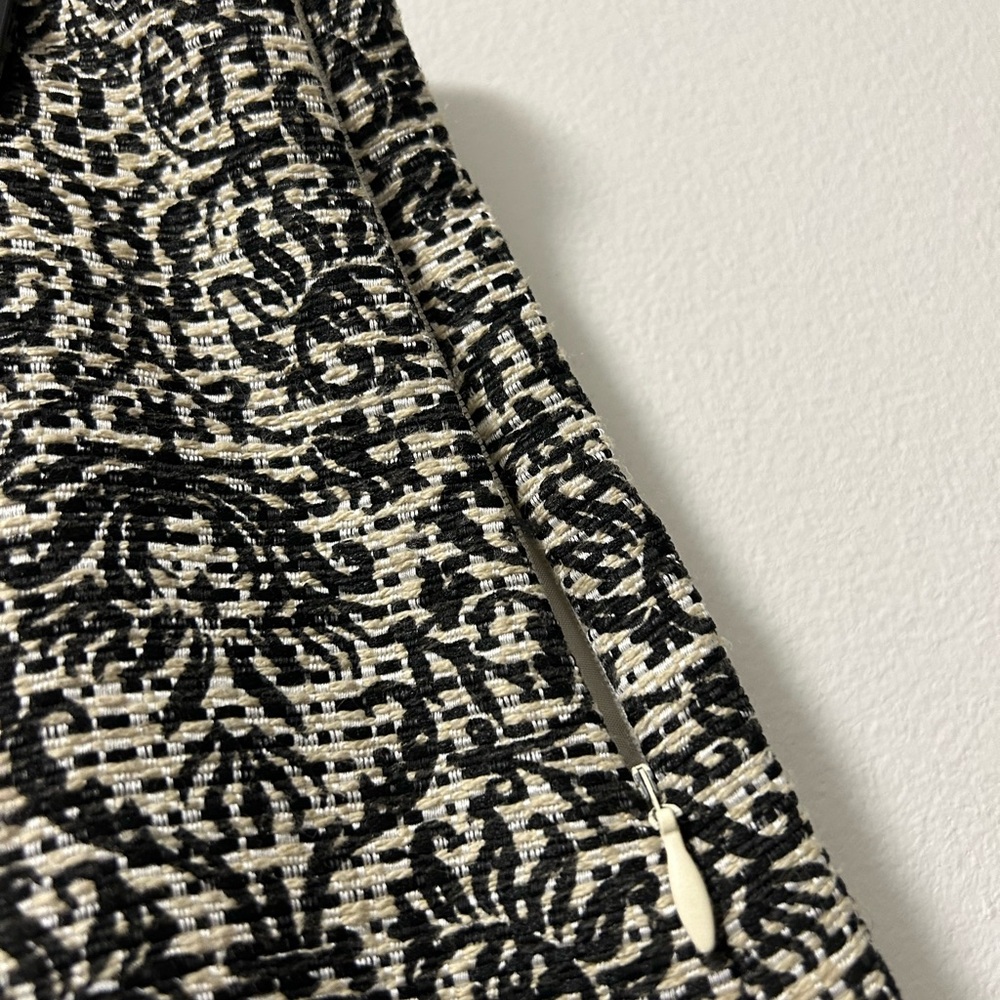 Black and Cream Patterned Skirt